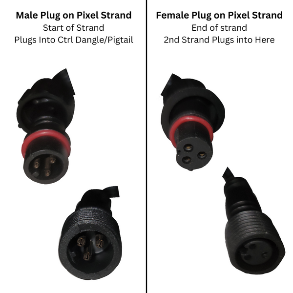 RGB Strings 12V - 50 Count Bullet 4" - XCONNECT End Connector
