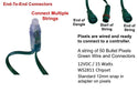 RGB Strings 12V - 50 Count Bullet 6" - LOR End Connector