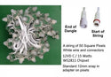 RGB Strings 12V - 50 Count Squares 4" - LOR End Connector
