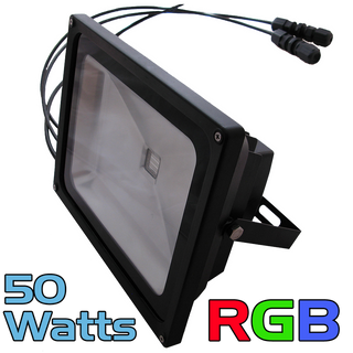 High Power 50W RGB Flood with Built-In Controller