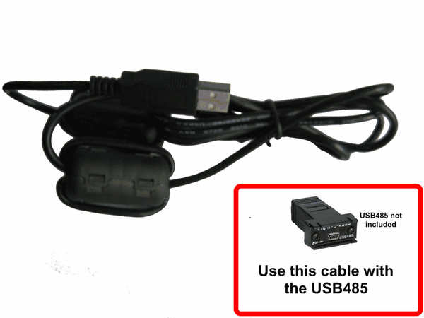 USB485 or USB485-HS - Filtered 6' USB Cable