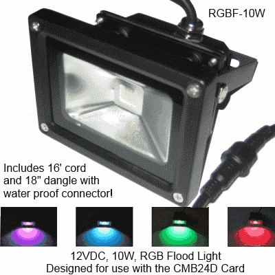 RGB Flood 10 watts Light O Rama