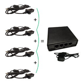 4 Port USB-RS485-HS Adapter & Filtered Cable (4 Networks) - 0