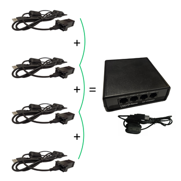 4 Port USB-RS485-HS Adapter & Filtered Cable (4 Networks) - 0
