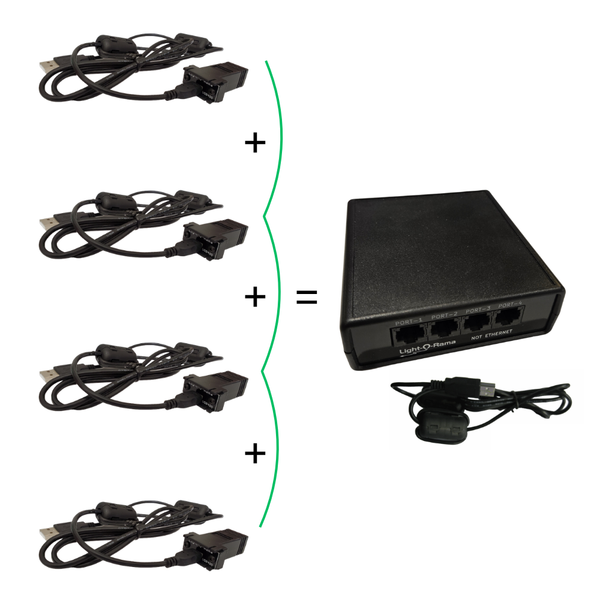 4 Port USB-RS485-HS Adapter & Filtered Cable (4 Networks)