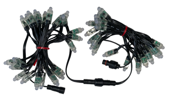 RGB Strings 12V - 25 Count Bullet 4" - LOR End Connector