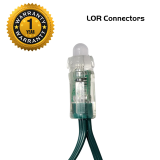 RGB Strings 12V - 50 Count Bullet 6" - LOR End Connector