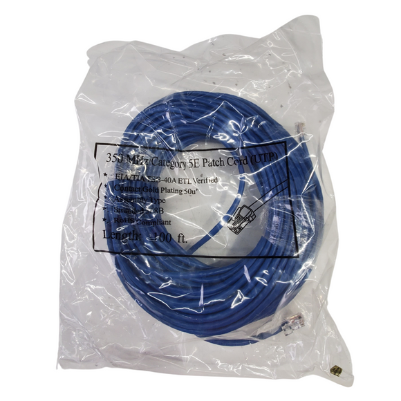 CAT5-e Cable 100ft - Blue - GARAGE SALE