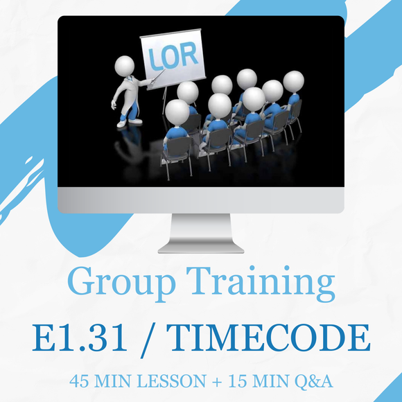 Group Training Session - Using E1.31 & Art-Net Timecode