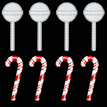 CPC MegaPack - 4 Lollipops + 4 Candy Canes (Pixel Bright)