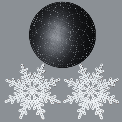 CPC MegaPack - 2 Crystal Snowflakes & 1 HD Diamond Mandala (Pixel Bright)