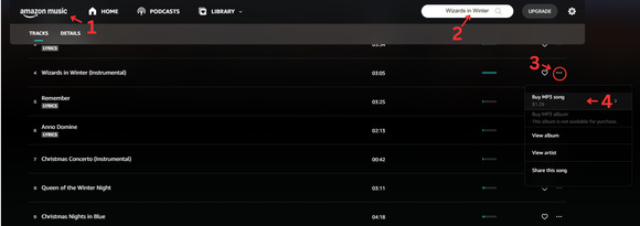 Step 1: Download the corresponding music from Amazon. A music link can be found on the Sequence's purchase page.