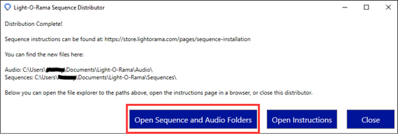 Step 5: Installation complete! Open the folder to view your new sequence. Tip: Save a copy with a new name before editing!