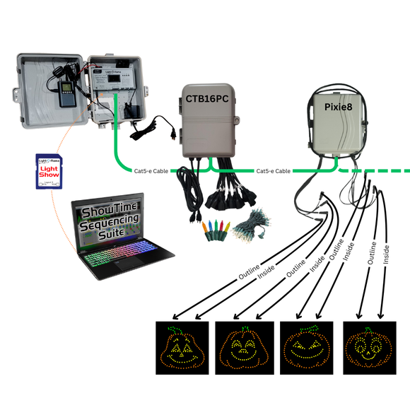 Singing RGB Halloween Pumpkins - 4 Character Bundle