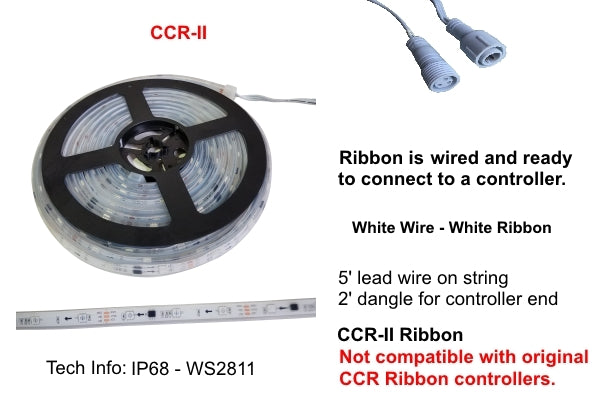 RGB Ribbons 12V - CCR (With Dangles) - LOR End Connector