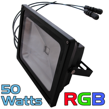 High Power 50W RGB Flood with Built-In Controller