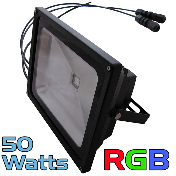 High Power 50W RGB Flood with Built-In Controller