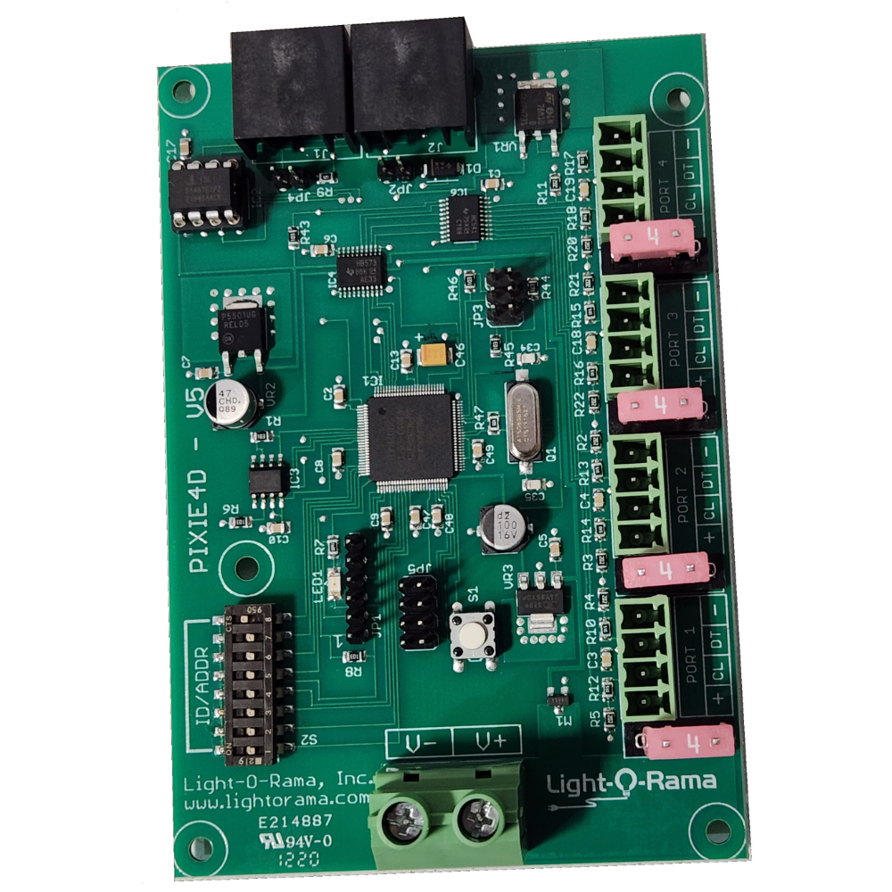 Pixie4 Smart Pixel Controller - Board Only | Light-O-Rama